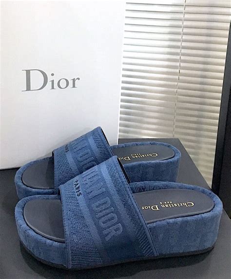 christian dior embroidered slides|christian dior slides on sale.